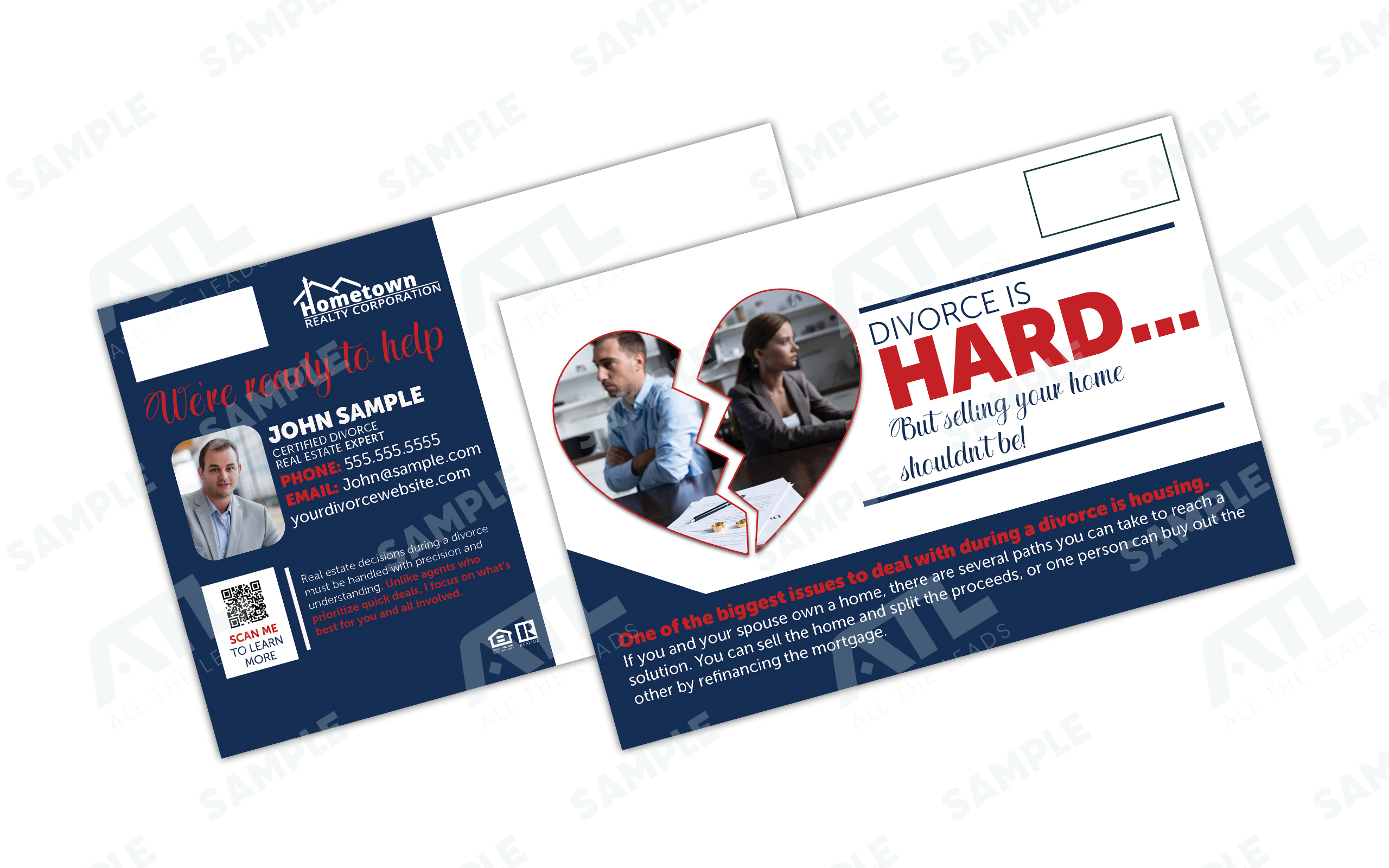 Divorce Is Hard Postcard Design
